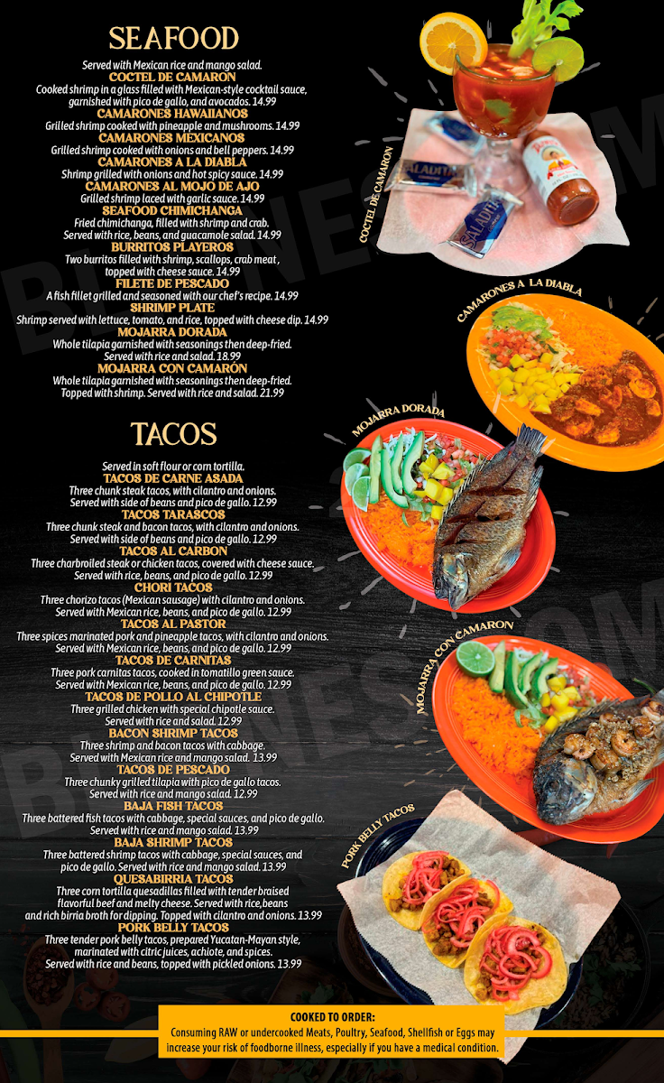 Casa Grande Mexican Restaurant Menu - Image 2