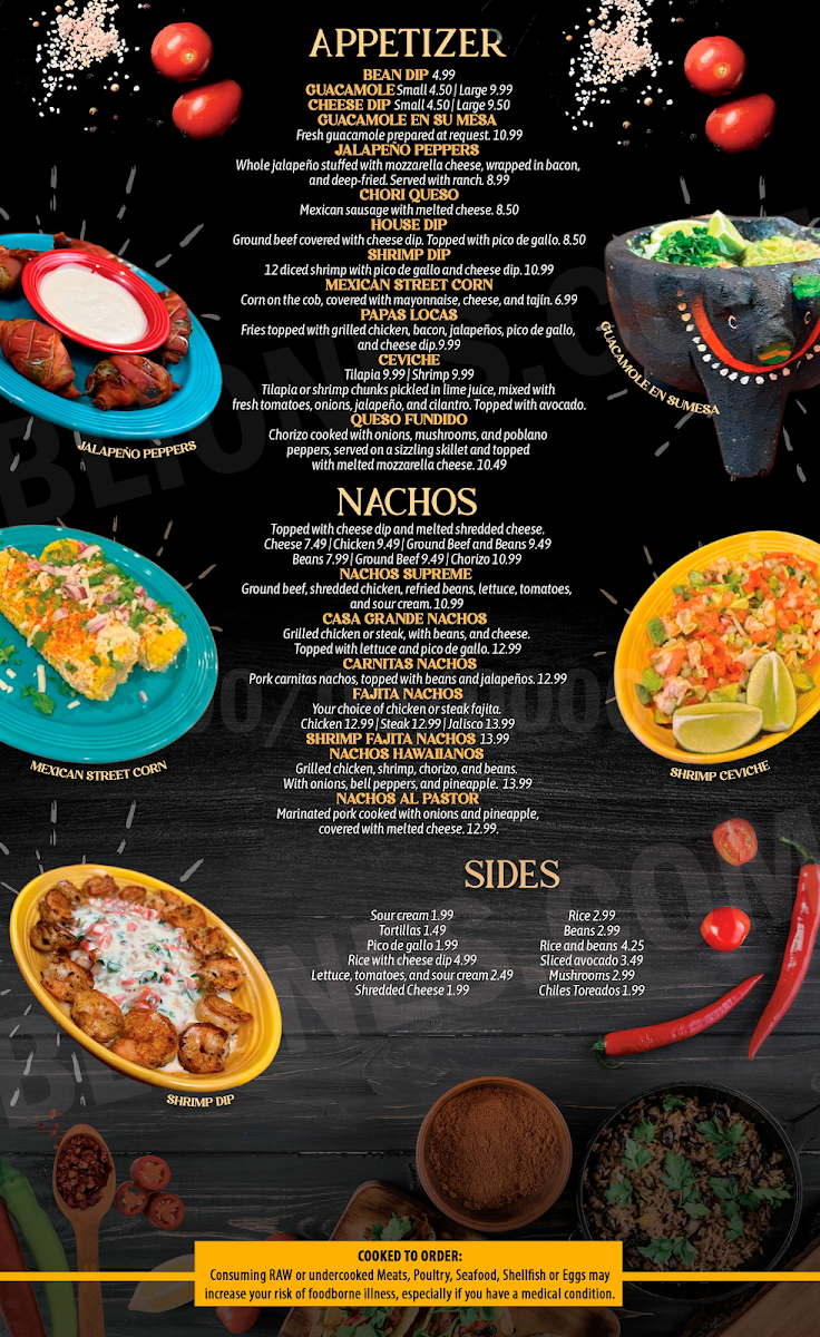 Casa Grande Mexican Restaurant Menu - Image 5